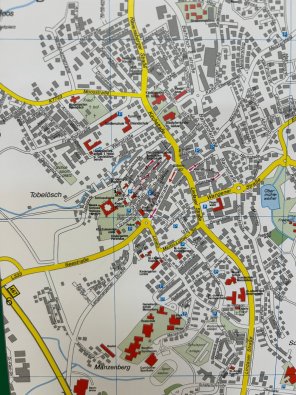 Ausschnitt aus dem Tettnanger Stadtplan (Kernstadt)