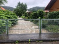 Hochwasser am Bollenbach in Laimnau
