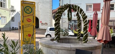 Der "Hochzeitsbrunnen" in der Montfortstraße
