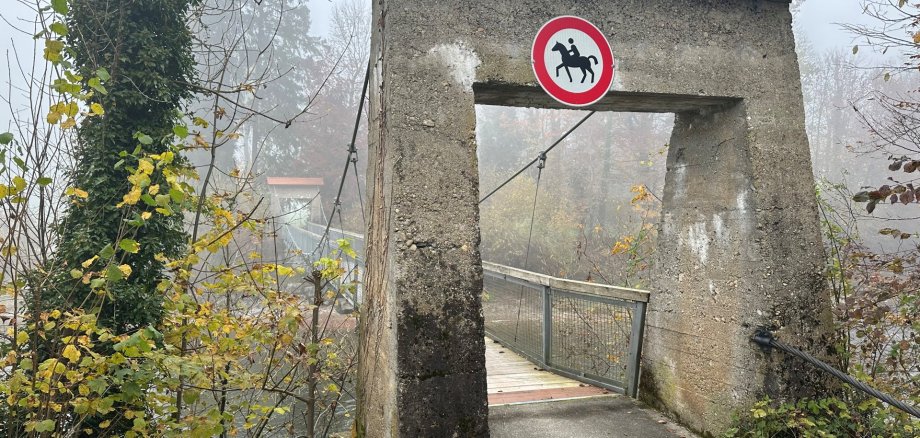 Ansicht der Fußgängerbrücke Heggelbach