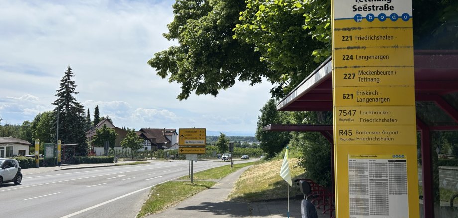 Bushaltestelle Seestraße in Blickrichtung Bürgermoos