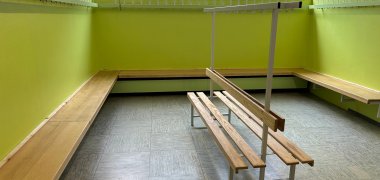 Umkleideraum in der Stadthalle