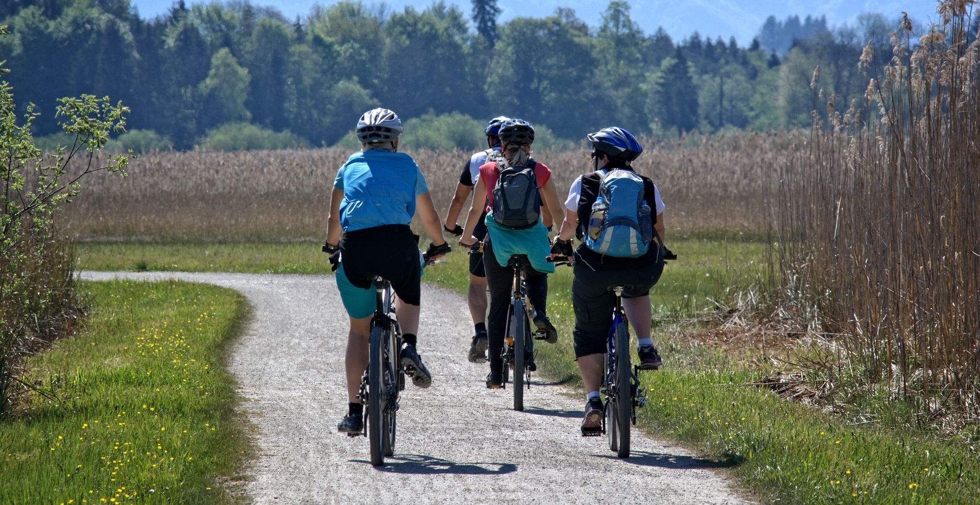 Radfahrer in der Natur