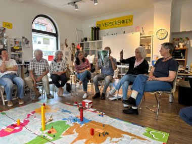 Teilnehmer beim Planspiel Kakao