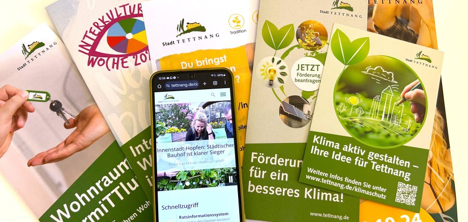 Broschüren, Flyer, Briefkopf Stadt Tettnang