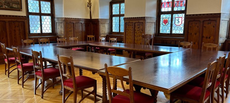 Sitzungssaal des Rathauses Tettnang